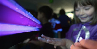 kindergarten student with glow light