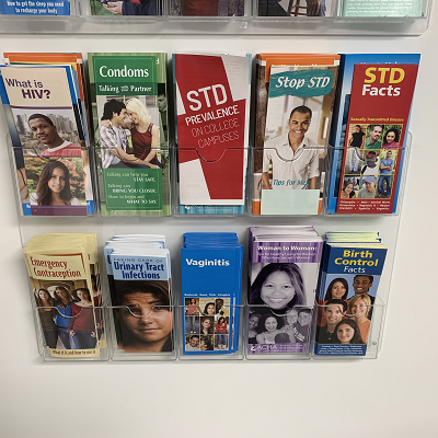 STD Prevalence pamphlet in rack
